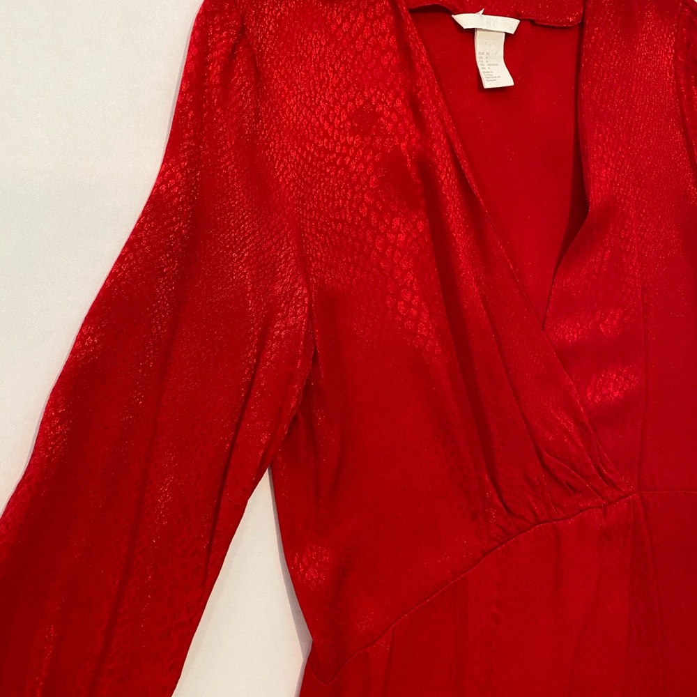 H&M Red Midi Dress